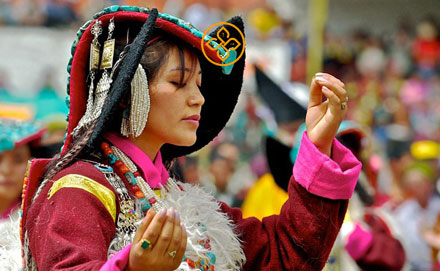 Sindhu Darshan festival celebrations on the banks of the Indus River in Leh