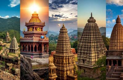 Sacred Shiva temple representing the complete 5 Jyotirlinga Maharashtra circuit