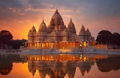 Ram Janmabhoomi temple town of Ayodhya on the banks of the Saryu river
